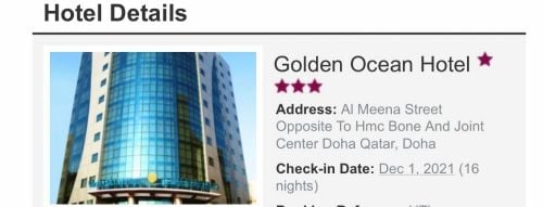 Hotel booking at Golden Ocean Hotel