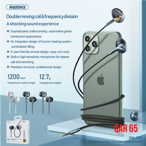RM595Remax Moving Coil Earphone 
