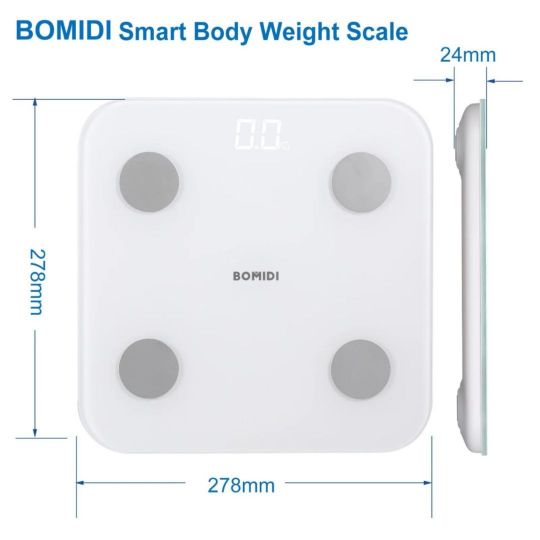 BOMIDI Body fat scale（White)