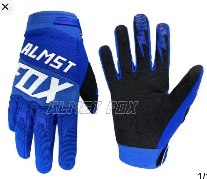 gloves blue FOX