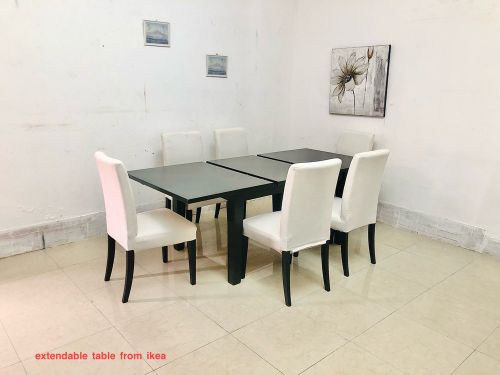 ikea dining table with 6 chairs 