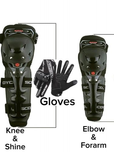 Scoyco gloves, arms, legs protect