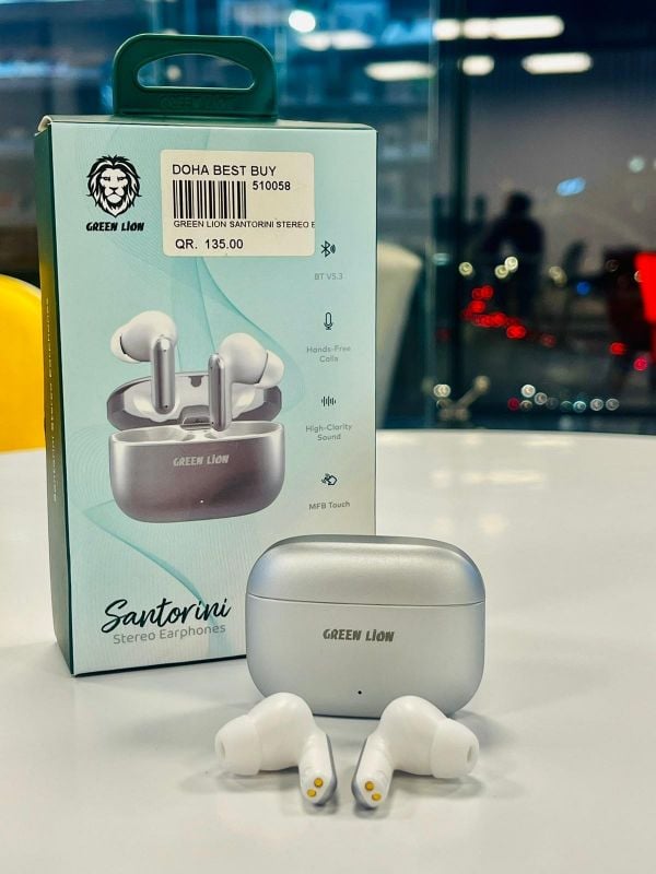 Green Lion Santorini EarBuds White New