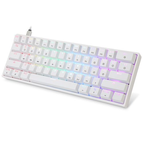 GK61, White (60% RGB Keyboard)