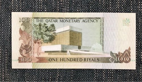 Qatar old currency 100