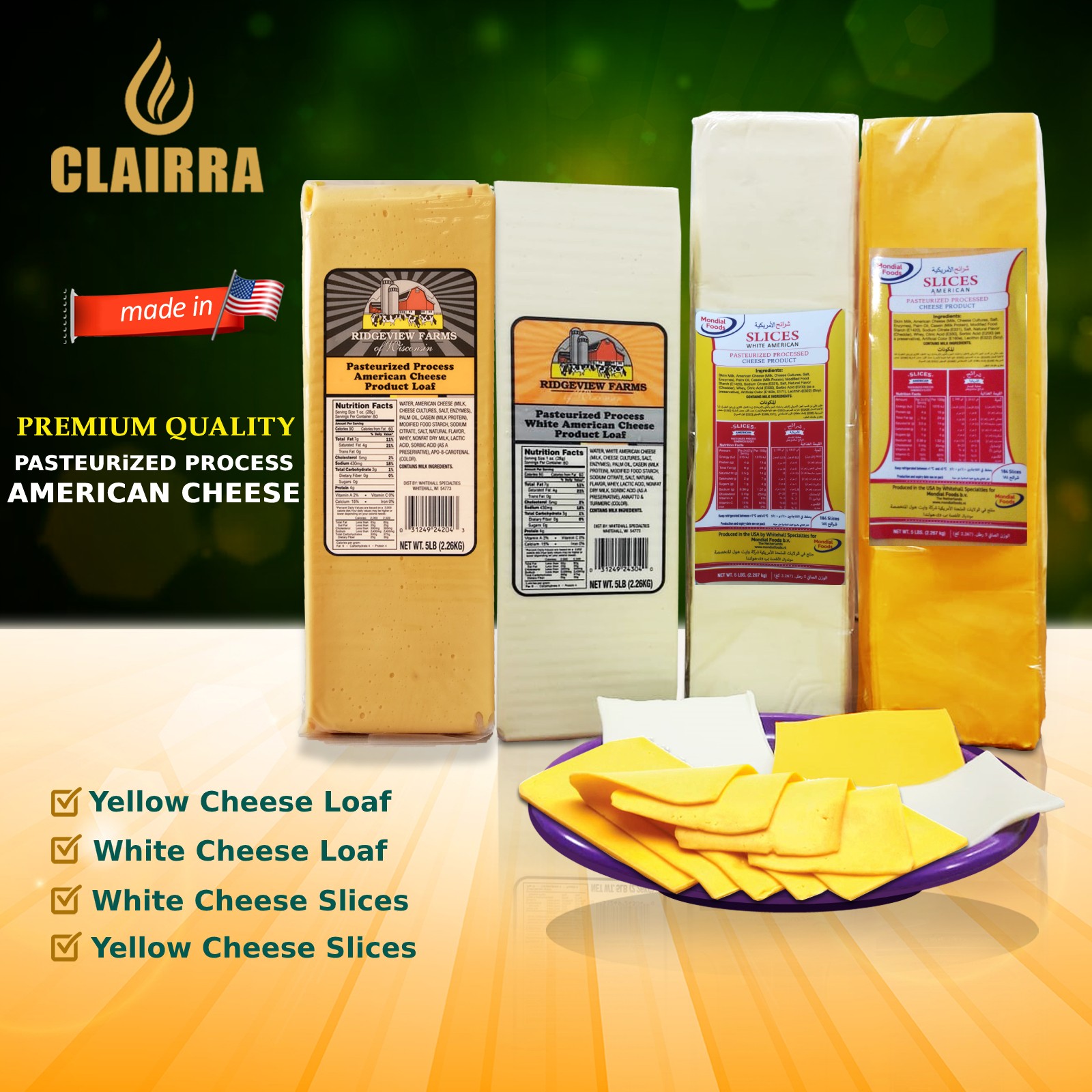 Pasteurized American Cheese