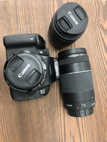 canon EOS  650D with 3 lenses 