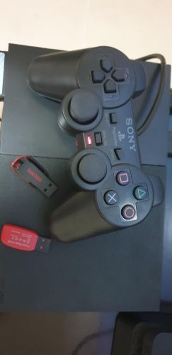 play station 2 with 3 flash memory and Sony 1 games