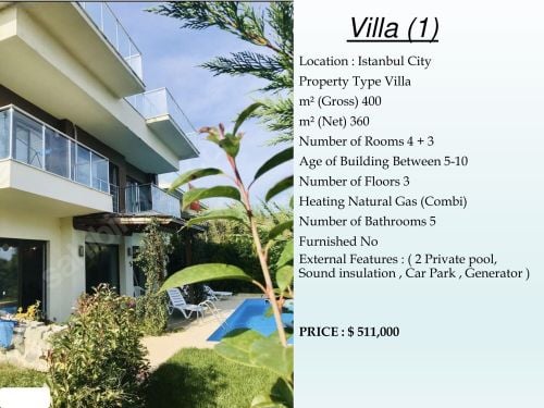 Villa for sale at istanbul 